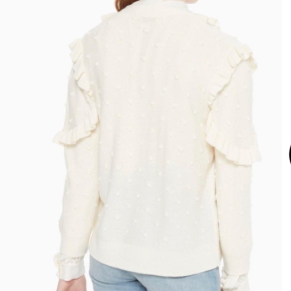 Kate Spade ♠️ Ruffle Pom Cardigan - Picture 4 of 15